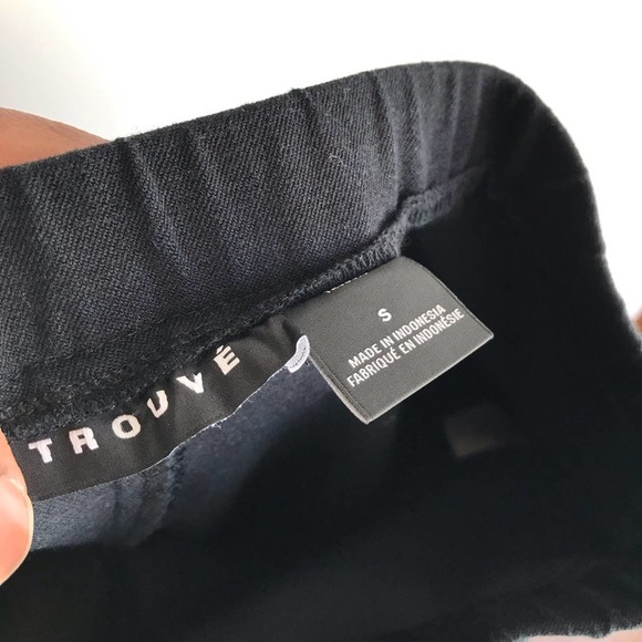 Trouve Faux Leather Front Panel Leggings Black Sml - Picture 9 of 16